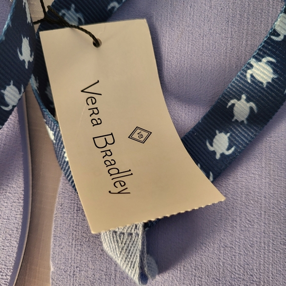 Vera Bradley Webbing Strap Flip Flops Tiny Turtle Dream Womens Sz SMALL 5-6 NEW - Picture 9 of 15